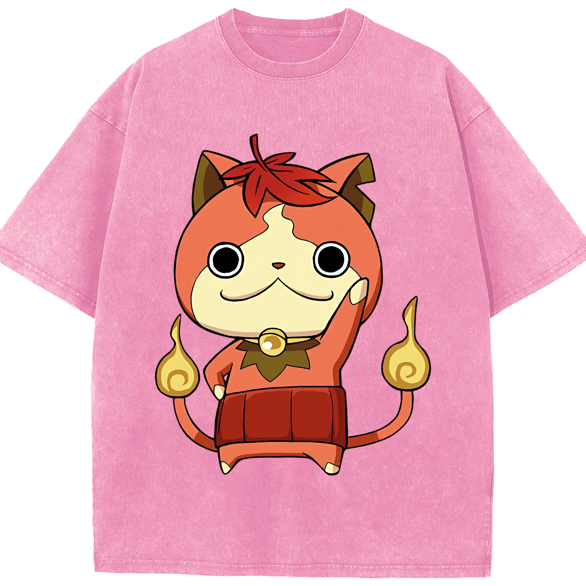 （画像用） 妖怪ウォッチ Yo-kai Watch 綿100% ヴィンテージ風 半袖Tシャツ（フロントプリント）